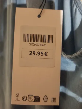 Vestido largo Zara azul