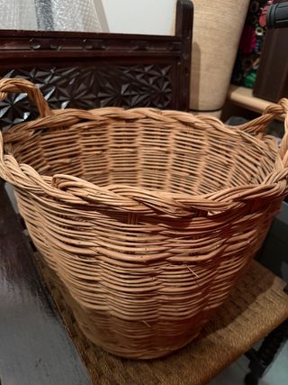 Cesta Mimbre Grande Antigua