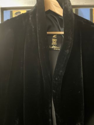 Abrigo Mouton Piel Alta Peletería Negro