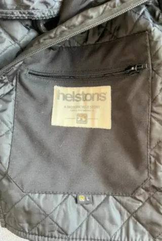 Chaqueta Cuero Moto Helstons Trust Negra