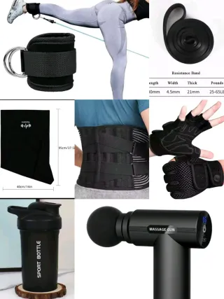 (7 piezas) incluye faja lumbar y pistola masajes