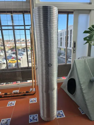 Tubo extracción humos aluminio IKEA de 12 cm.