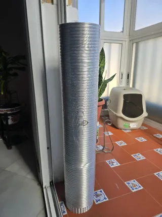 Tubo extracción humos aluminio IKEA de 12 cm.