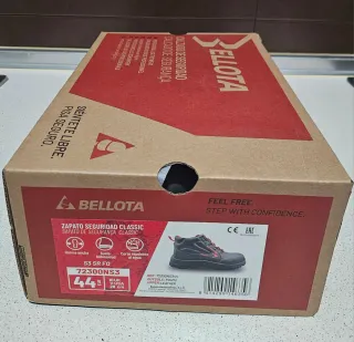 Zapatos Seguridad Bellota Negro/Rojo