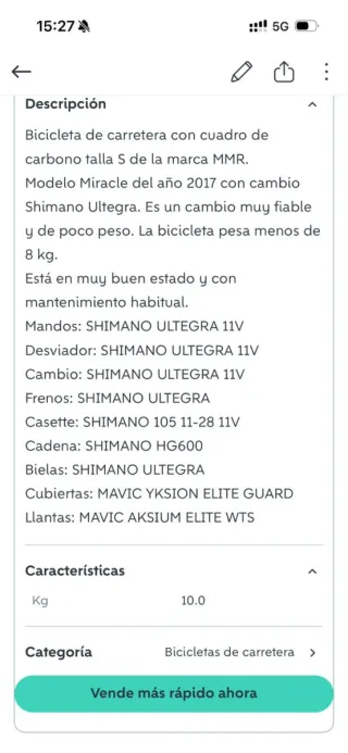 Bicicleta de carretera MMR Miracle