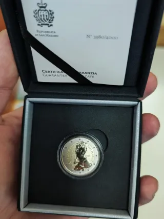 Moneda 2€ San Marino Proof Michelangelo 2025