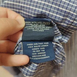 Camisa Polo Jeans Company riscas azul e branca L