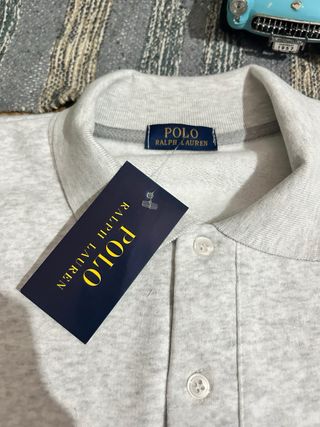 Polo Ralph Lauren Manga Comprida Cinza
