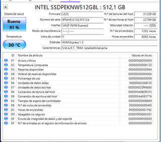 Discos duros SSD M.2 NVME Intel 512GB