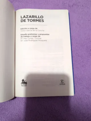 Libro Lazarillo de Tormes