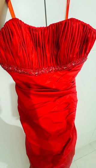 Vestido rojo fiesta/boda talla S