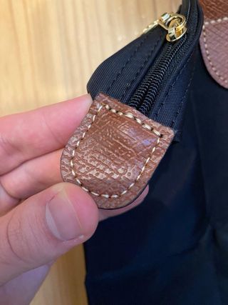 Mala Longchamp L preta e castanha