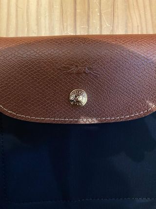 Mala Longchamp L preta e castanha