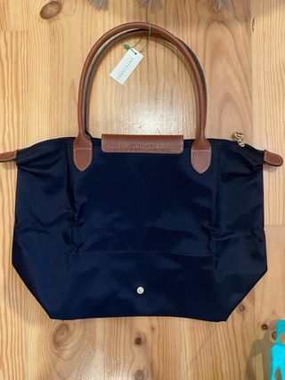 Mala Longchamp L preta e castanha