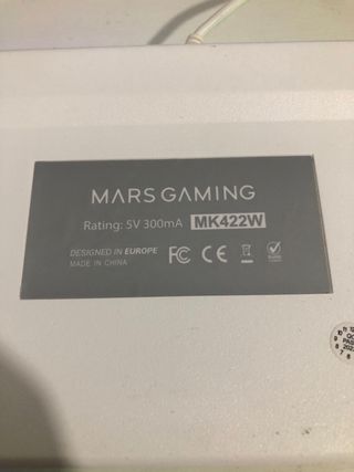 Teclado Gaming Mars Gaming Blanco RGB