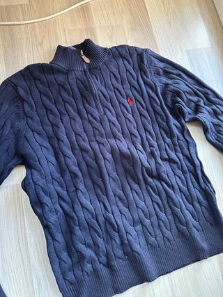 Jersey Polo Ralph Lauren Azul Cable Knit