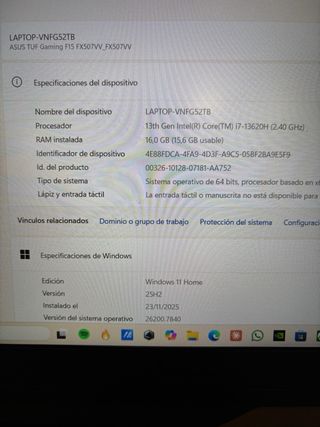 Portátil Gaming Asus