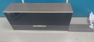 Mueble bar y estantería cristal y madera