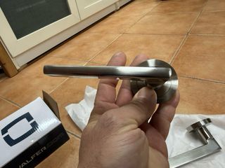 Manivelas acero mate