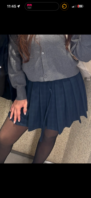 Falda Zara tablas azul talla S