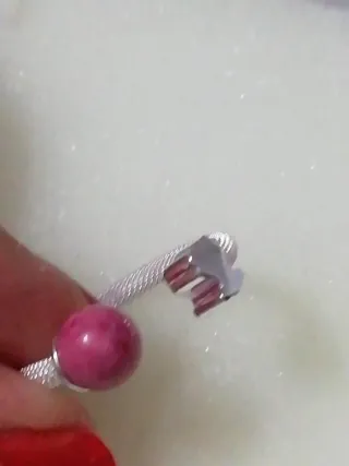 Anillo Tous Plata 925 Ajustable Rosa