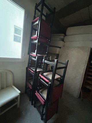 Sillas de Rattan Beige y Gris