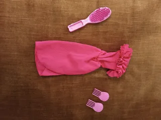 Abito Barbie vintage Mattel rosa con rouches