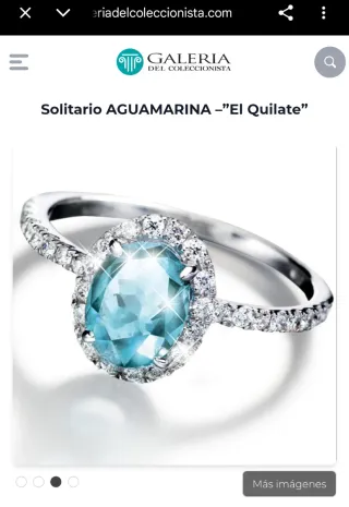 Anillo Oro Aguamarina y Diamantes