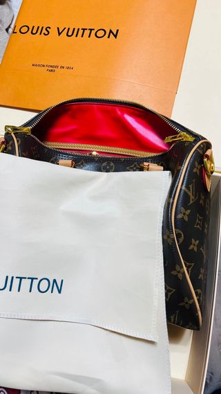 Borsa Louis Vuitton Speedy Marrone e Rosso