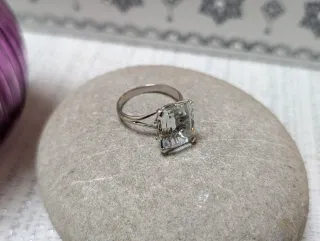 Anillo Antiguo Aguamarina Natural