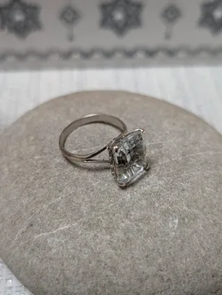 Anillo Antiguo Aguamarina Natural