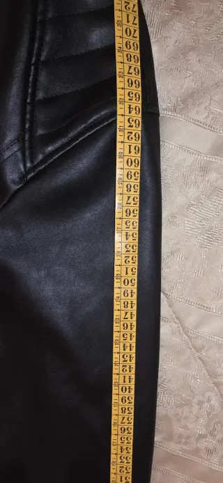 Chaqueta de piel hombre negra