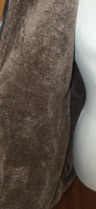 Chaqueta de piel hombre negra