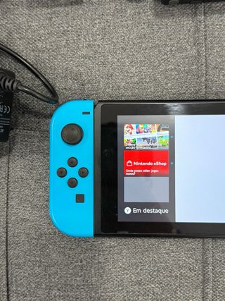 Nintendo Switch Azul e Vermelho Completo