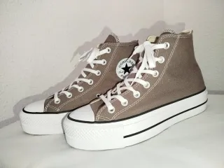Converse Plataforma Marrones Talla 38