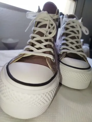 Converse Plataforma Marrones Talla 38