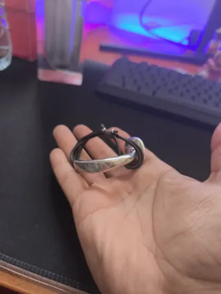 Pulsera UNO de 50 con piedra rosa Swarovski