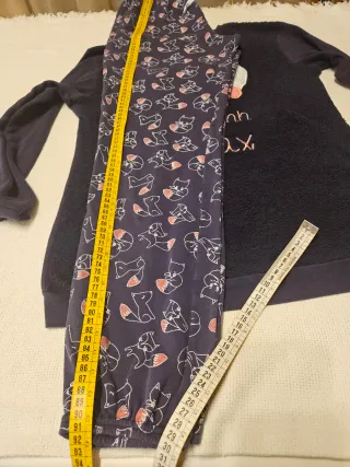 Pigiama donna blu con volpe