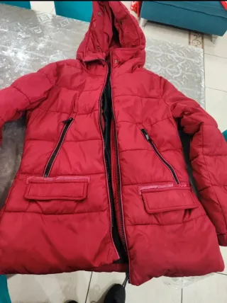 Piumino donna rosso con cappuccio