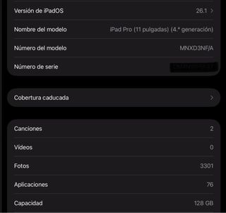 iPad Pro 11 4ª Gen 128GB Plata