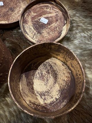 Lote 2 Cajas Decorativas Redondas