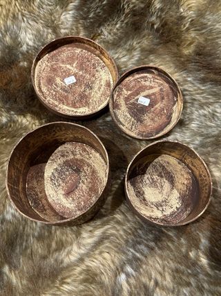 Lote 2 Cajas Decorativas Redondas