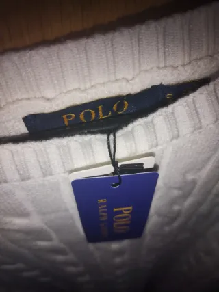 Jersey Polo Ralph Lauren Blanco Trenzado