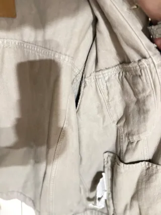 Cazadora vaquera gris Zara Talla XL