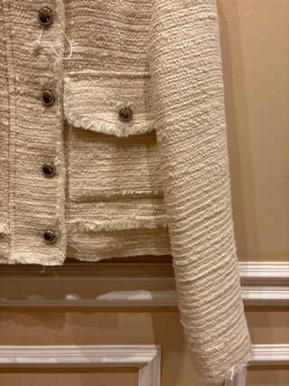 Chaqueta de Mango Beige Tweed nueva sin estrenar