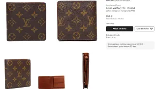 Cartera Louis Vuitton Monograma Auténtica