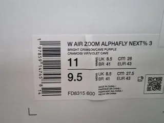 T43 Nike Zoom Alphafly Next% 3 Rojas