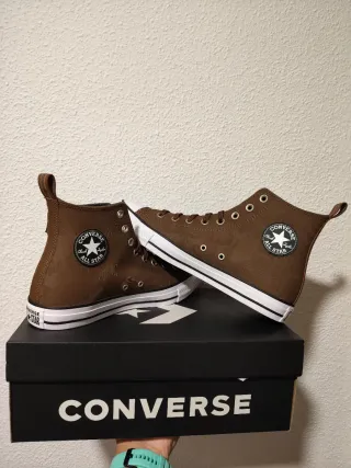 T43 Converse Botas All Star Marrones Cuero