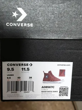 T43 Converse Botas All Star Marrones Cuero