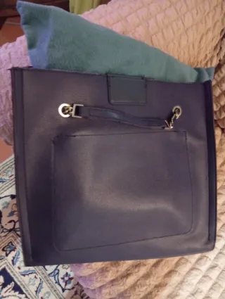 Borsa Gian Marco Venturi blu trapuntata